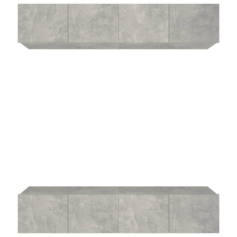 Tv-meubelen 4 st 80x30x30 cm bewerkt hout betongrijs MeubelReus