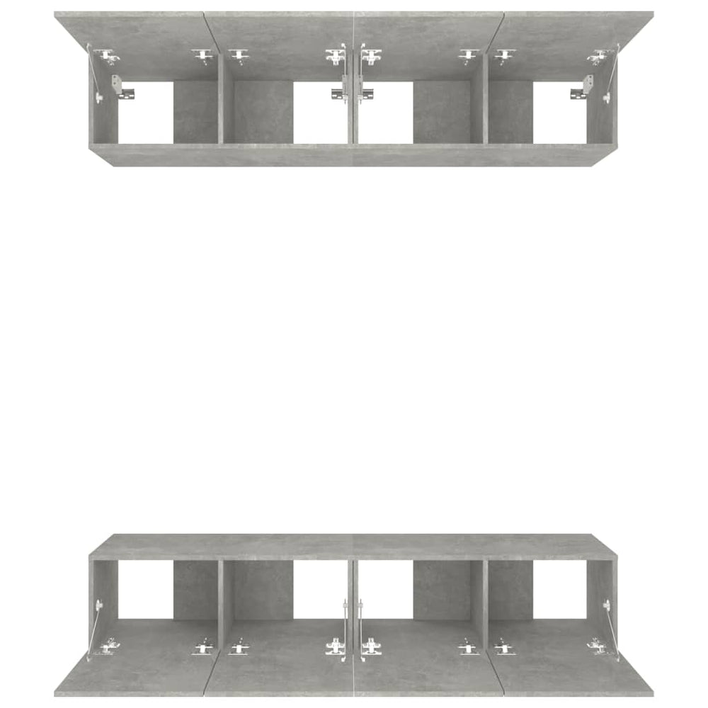 Tv-meubelen 4 st 80x30x30 cm bewerkt hout betongrijs MeubelReus