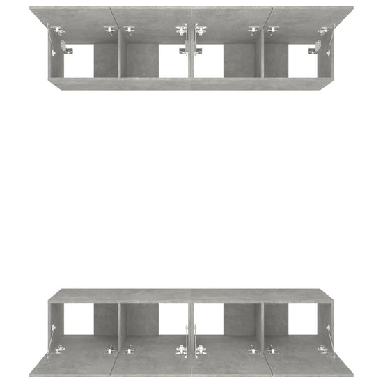 Tv-meubelen 4 st 80x30x30 cm bewerkt hout betongrijs MeubelReus