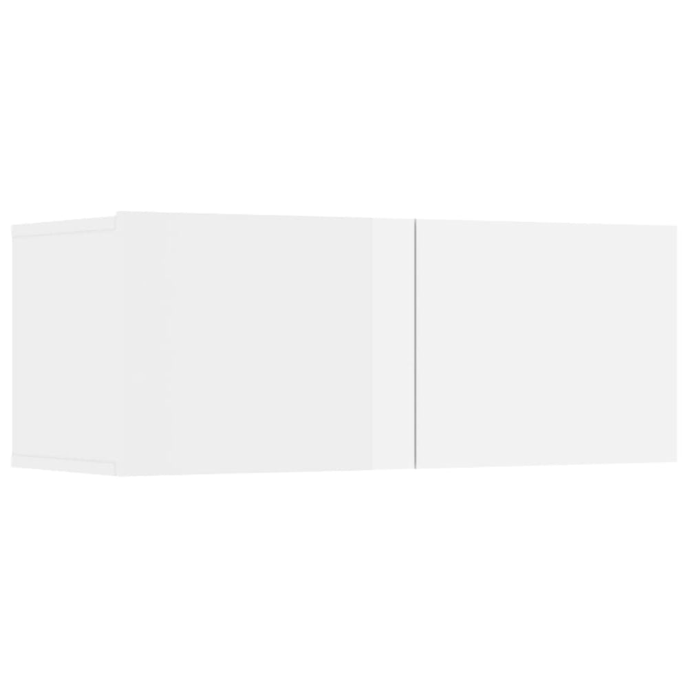 Tv-meubelen 4 st 80x30x30 cm bewerkt hout hoogglans wit MeubelReus