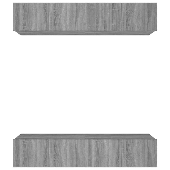 Tv-meubelen 4 st 80x30x30 cm bewerkt hout grijs sonoma eiken MeubelReus