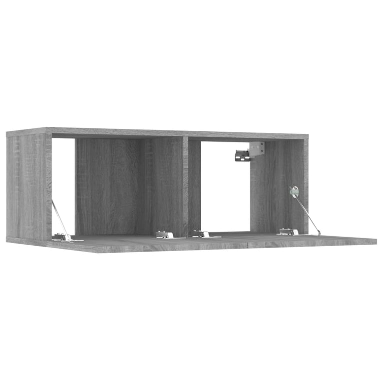 Tv-meubelen 4 st 80x30x30 cm bewerkt hout grijs sonoma eiken MeubelReus
