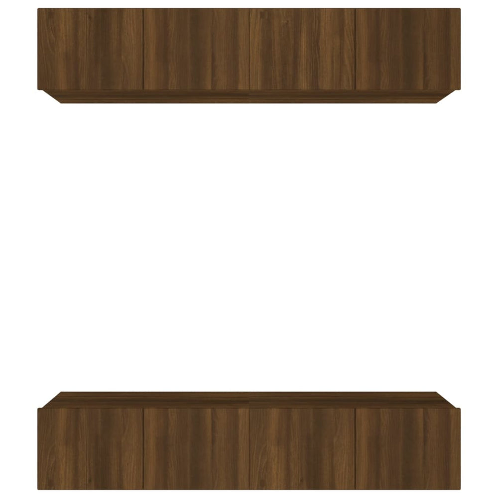 Tv-meubelen 4 st 80x30x30 cm bewerkt hout bruin eikenkleur MeubelReus
