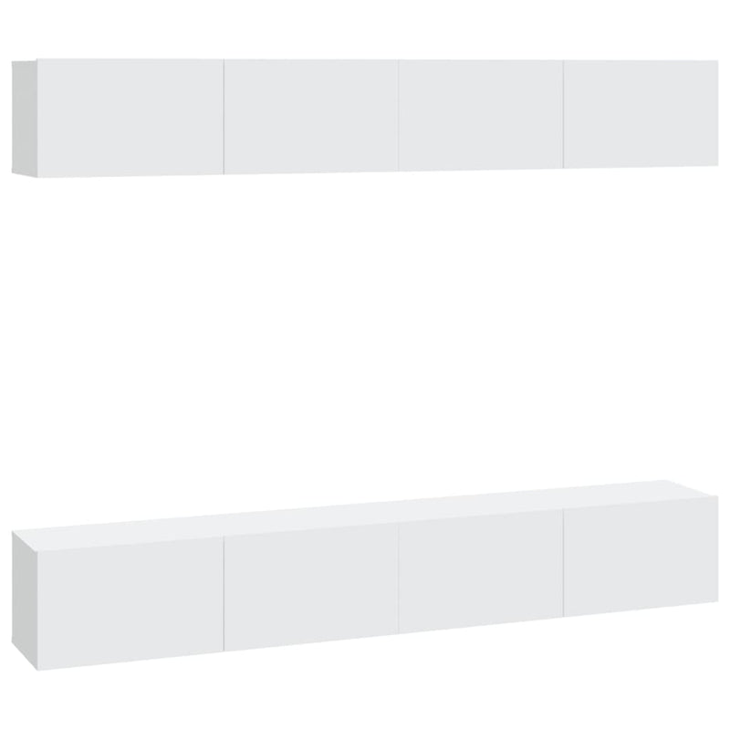 Tv-wandmeubels 4 st 100x30x30 cm wit MeubelReus