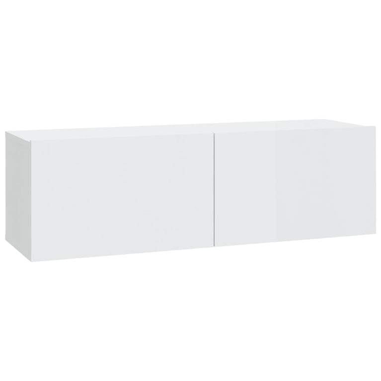 Tv-wandmeubels 4 st 100x30x30 cm hoogglans wit MeubelReus