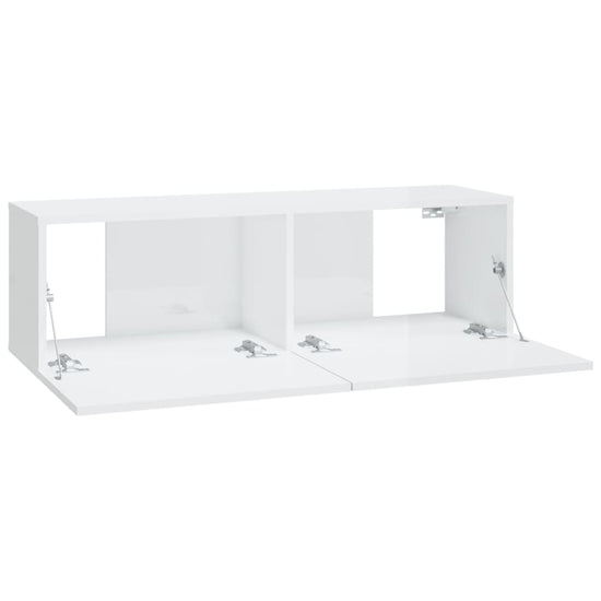 Tv-wandmeubels 4 st 100x30x30 cm hoogglans wit MeubelReus