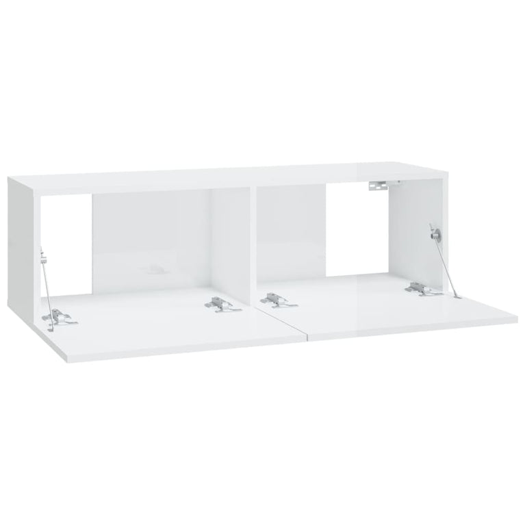 Tv-wandmeubels 4 st 100x30x30 cm hoogglans wit MeubelReus