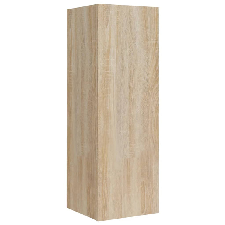 4-delige Tv-meubelset bewerkt hout sonoma eikenkleurig MeubelReus