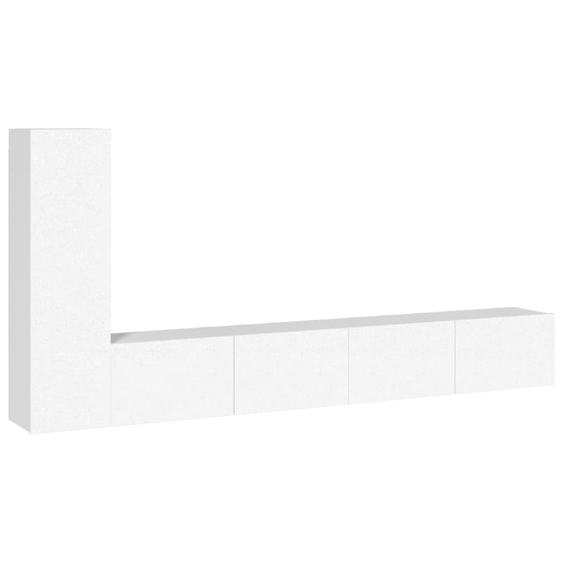 3-delige Tv-meubelset bewerkt hout wit