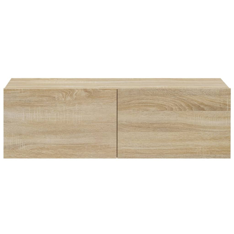 3-delige Tv-meubelset bewerkt hout sonoma eikenkleurig