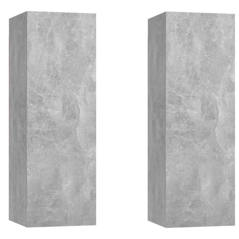 6-delige Tv-meubelset bewerkt hout betongrijs