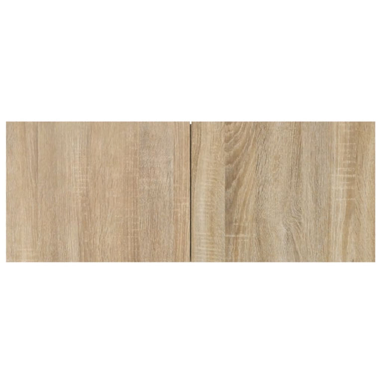 4-delige Tv-meubelset bewerkt hout sonoma eikenkleurig