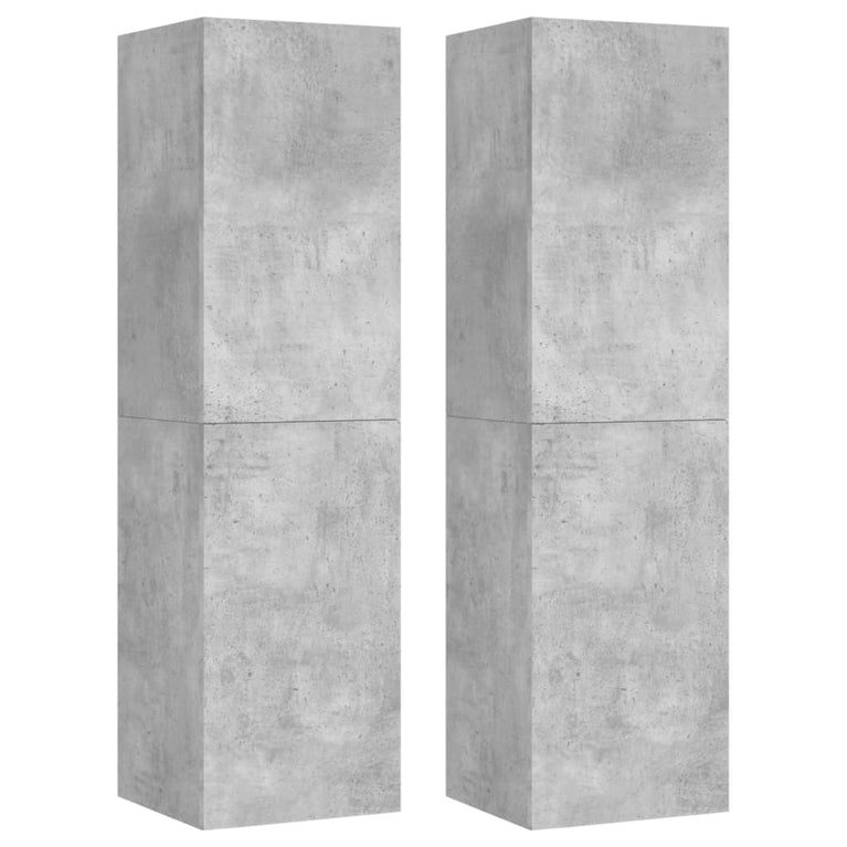 Tv-wandmeubel bewerkt hout betongrijs MeubelReus