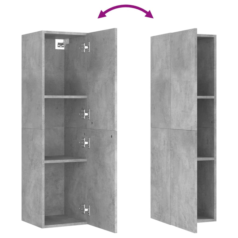 Tv-wandmeubel bewerkt hout betongrijs MeubelReus