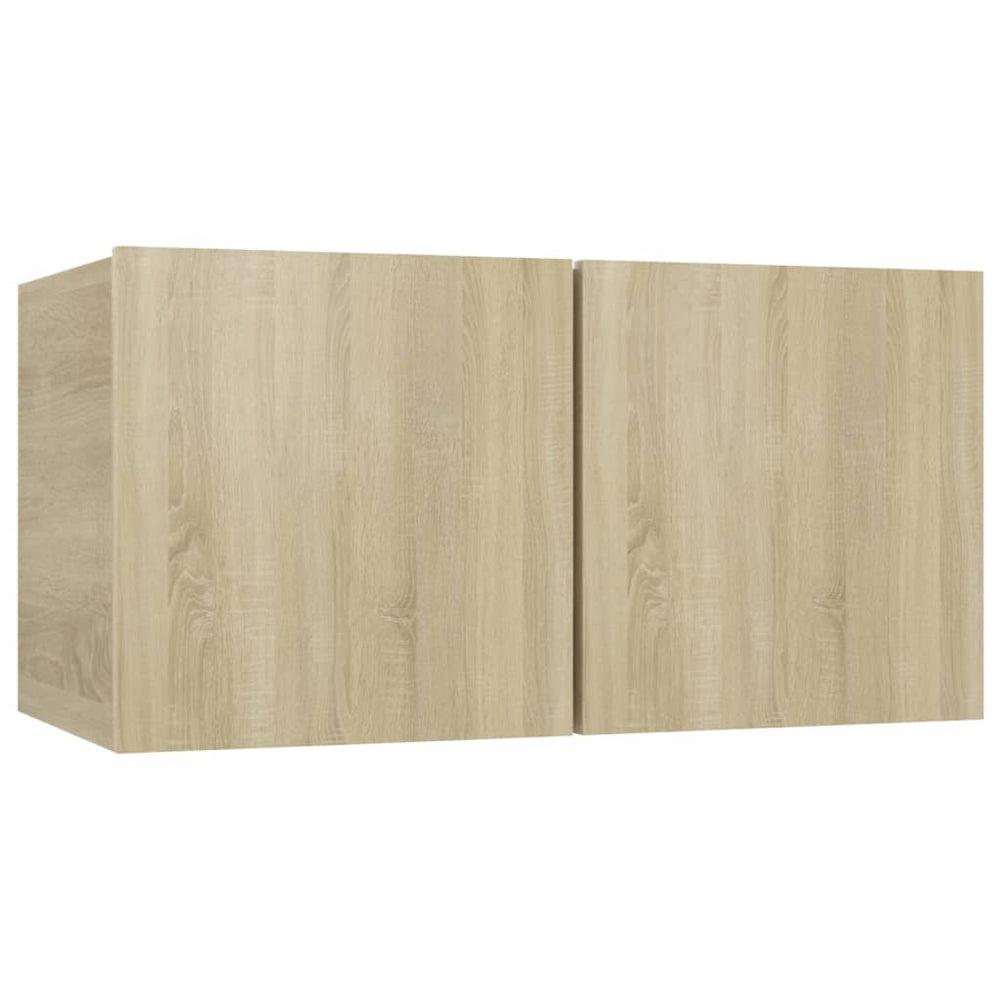 Tv-wandmeubel bewerkt hout sonoma eikenkleurig MeubelReus
