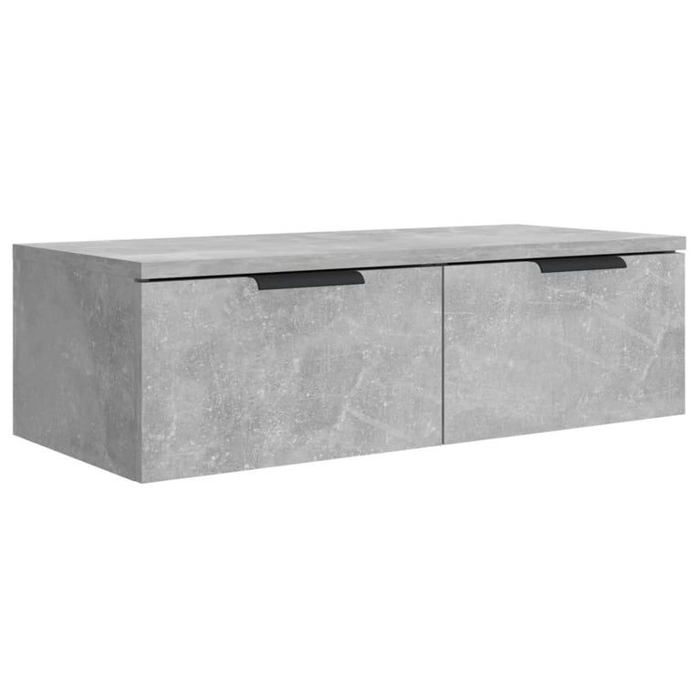 Wandkasten 2 st 68x30x20 cm bewerkt hout betongrijs MeubelReus