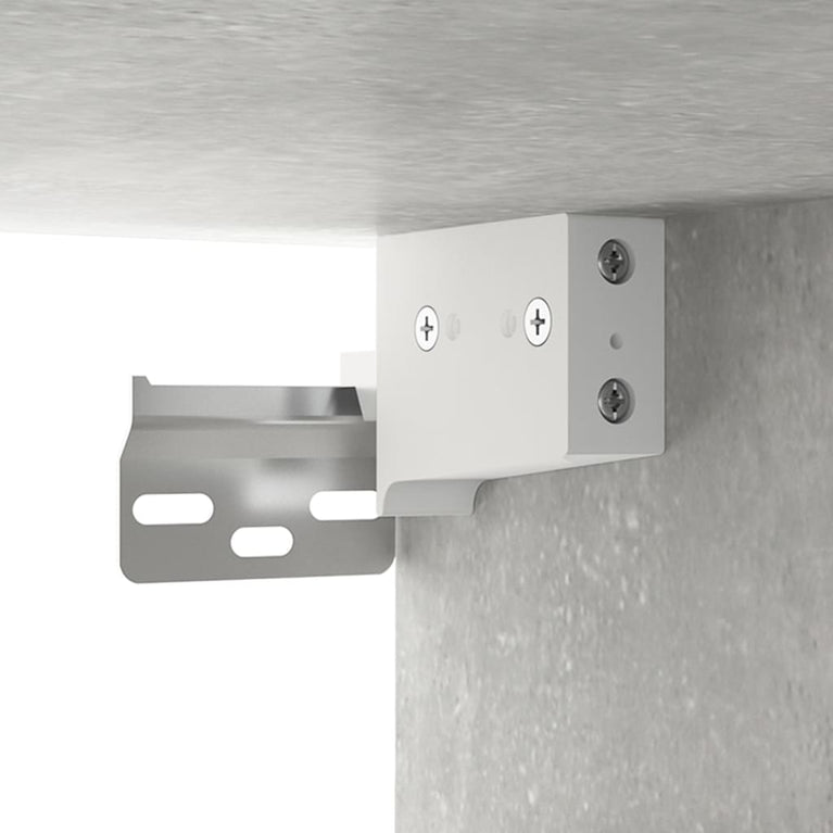 Wandkasten 2 st 68x30x20 cm bewerkt hout betongrijs MeubelReus
