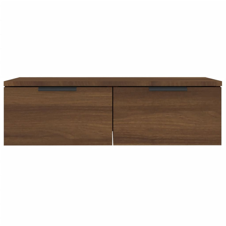 Wandkasten 2 st 68x30x20 cm bewerkt hout bruineikenkleurig MeubelReus