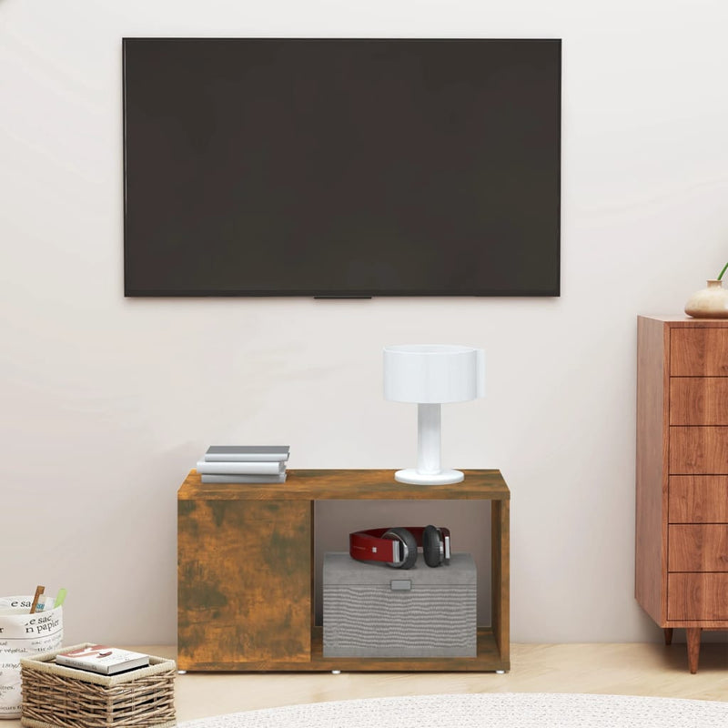 Tv-meubel 60x24x32 cm bewerkt hout gerookt eikenkleurig MeubelReus