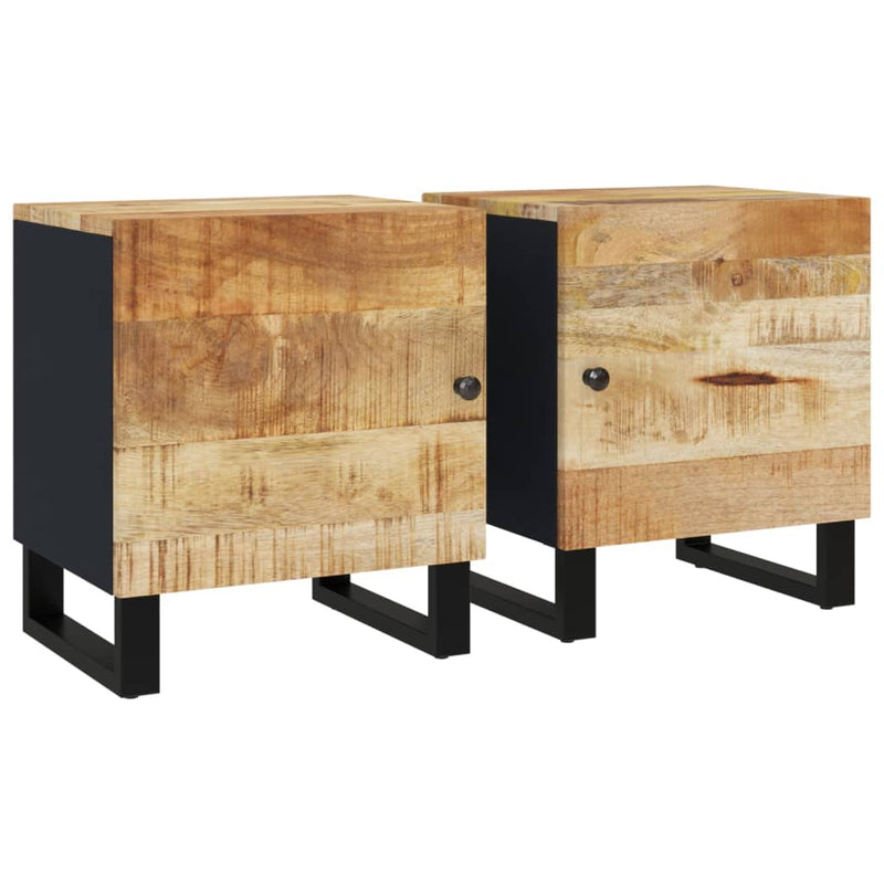 Nachtkastjes 2 st 40x33x46 cm massief mangohout MeubelReus