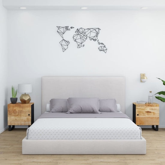 Nachtkastjes 2 st 40x33x46 cm massief mangohout MeubelReus