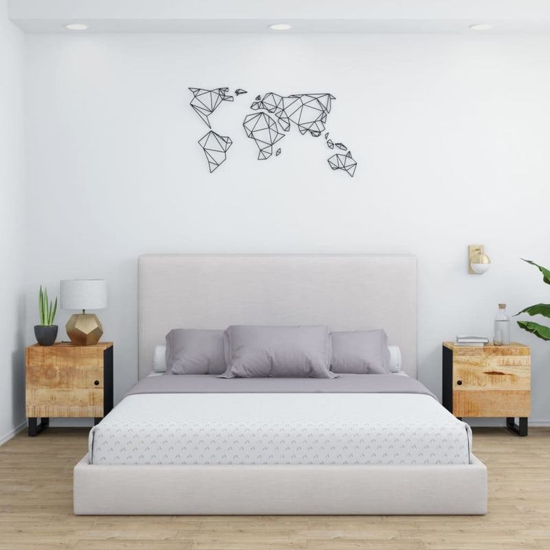 Nachtkastjes 2 st 40x33x46 cm massief mangohout MeubelReus