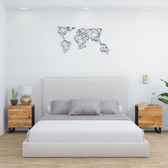 Nachtkastjes 2 st 40x33x46 cm massief acaciahout MeubelReus