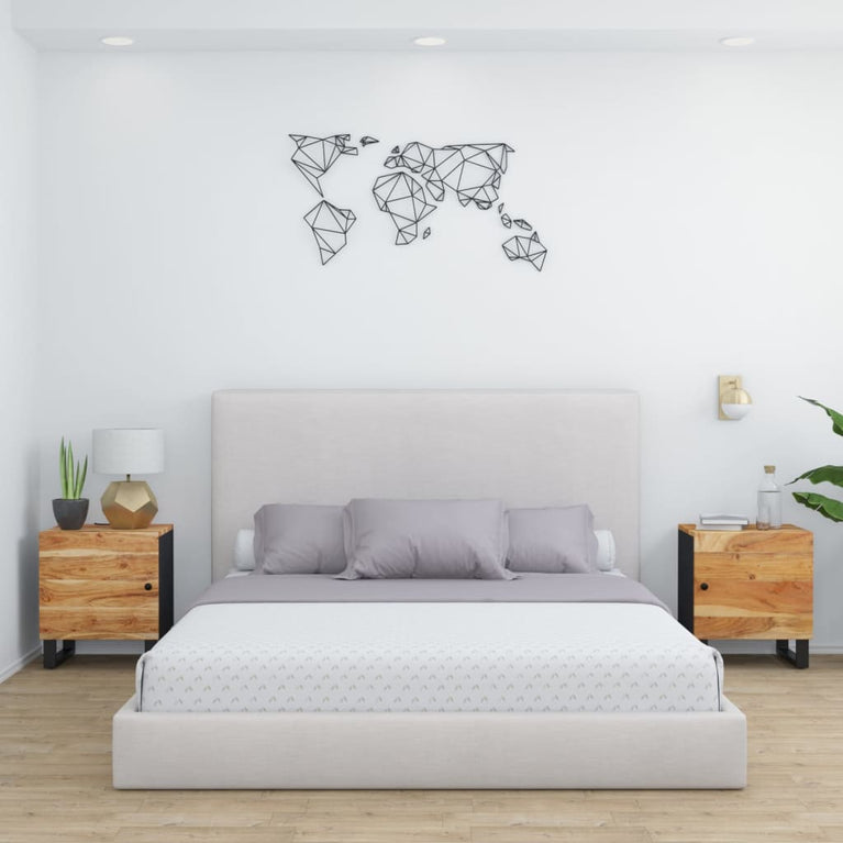 Nachtkastjes 2 st 40x33x46 cm massief acaciahout MeubelReus
