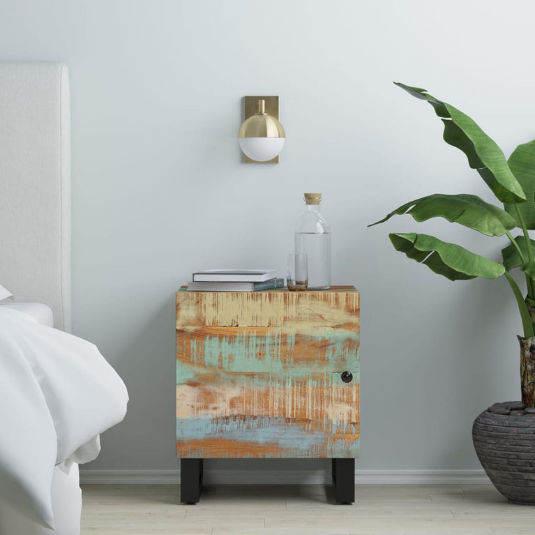 Nachtkastjes 2 st 40x33x46 cm massief gerecycled hout MeubelReus
