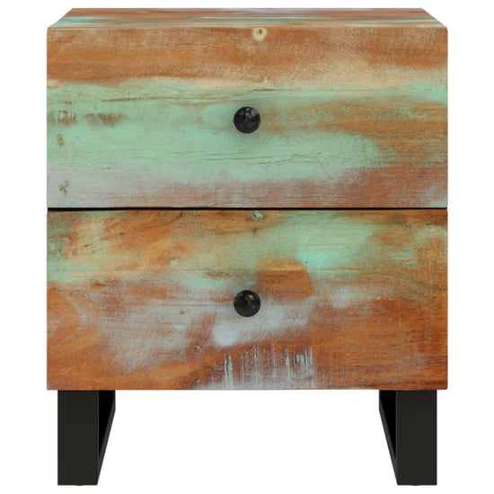 Nachtkastjes 2 st 40x33x46 cm massief gerecycled hout MeubelReus