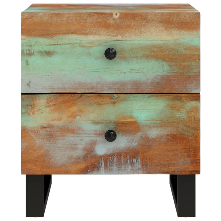 Nachtkastjes 2 st 40x33x46 cm massief gerecycled hout MeubelReus