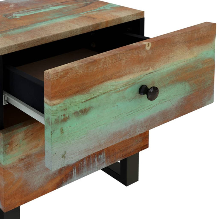 Nachtkastjes 2 st 40x33x46 cm massief gerecycled hout MeubelReus