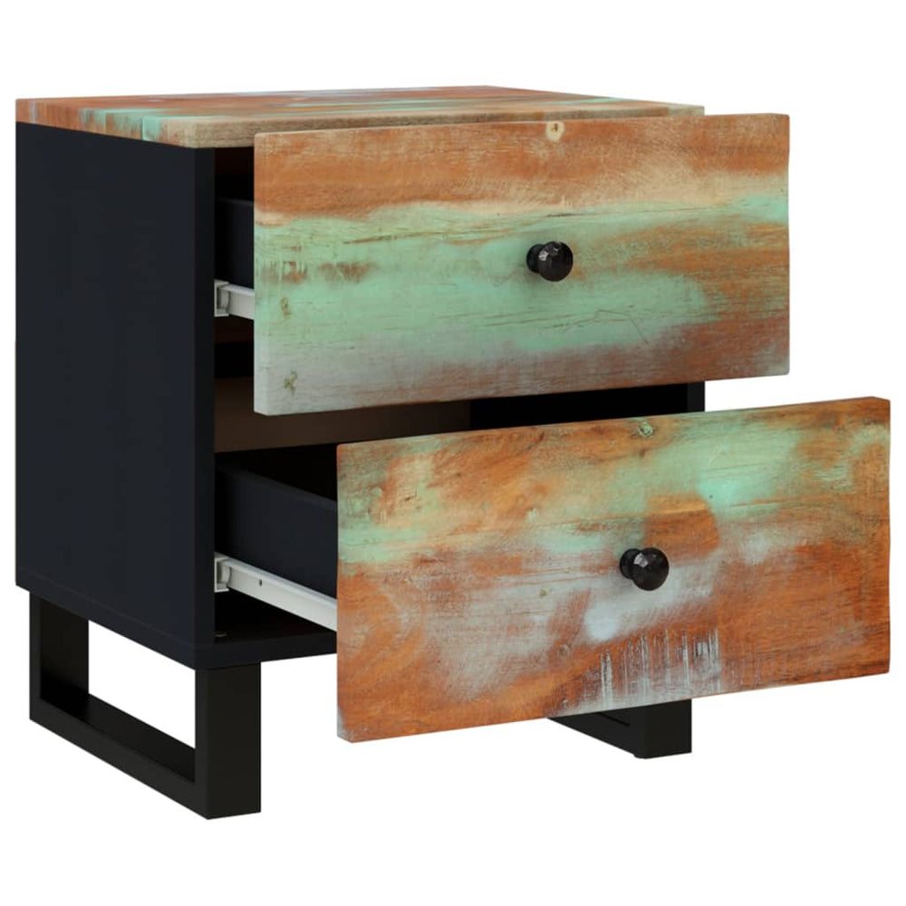 Nachtkastjes 2 st 40x33x46 cm massief gerecycled hout MeubelReus