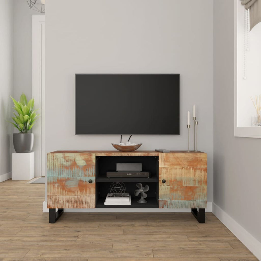 Tv-meubel 105x33x46 cm massief teruggewonnen hout MeubelReus