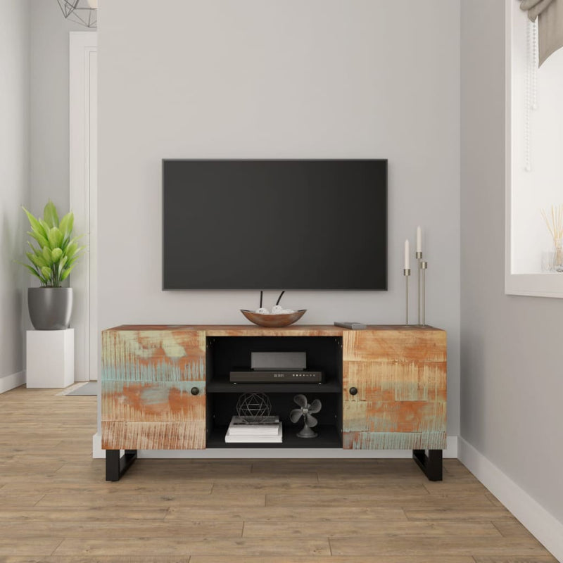 Tv-meubel 105x33x46 cm massief teruggewonnen hout MeubelReus