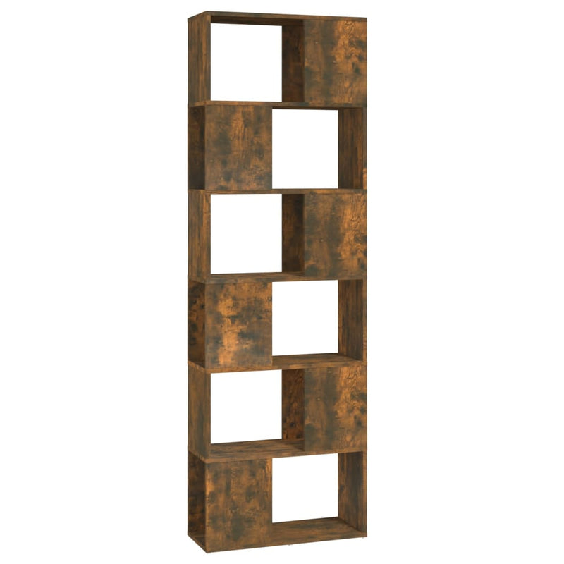 Boekenkast/kamerscherm 60x24x186 cm gerookt eikenkleurig MeubelReus