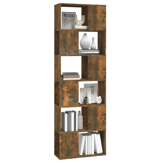 Boekenkast/kamerscherm 60x24x186 cm gerookt eikenkleurig MeubelReus