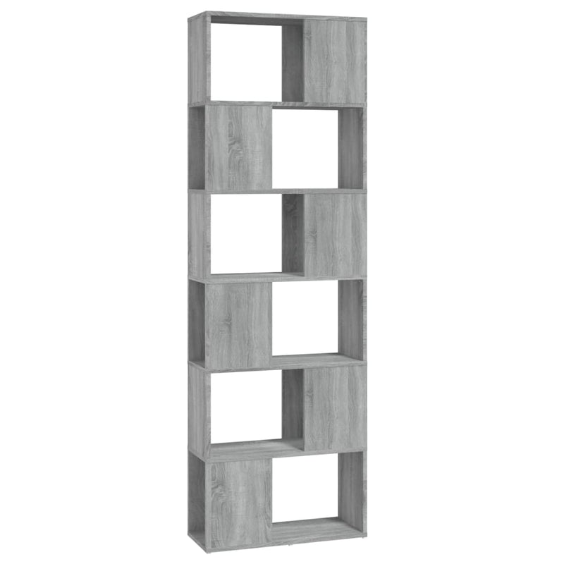 Boekenkast/kamerscherm 60x24x186 cm grijs sonoma eiken MeubelReus