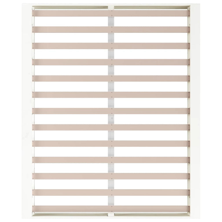 Bedframe massief hout wit 160x200 cm