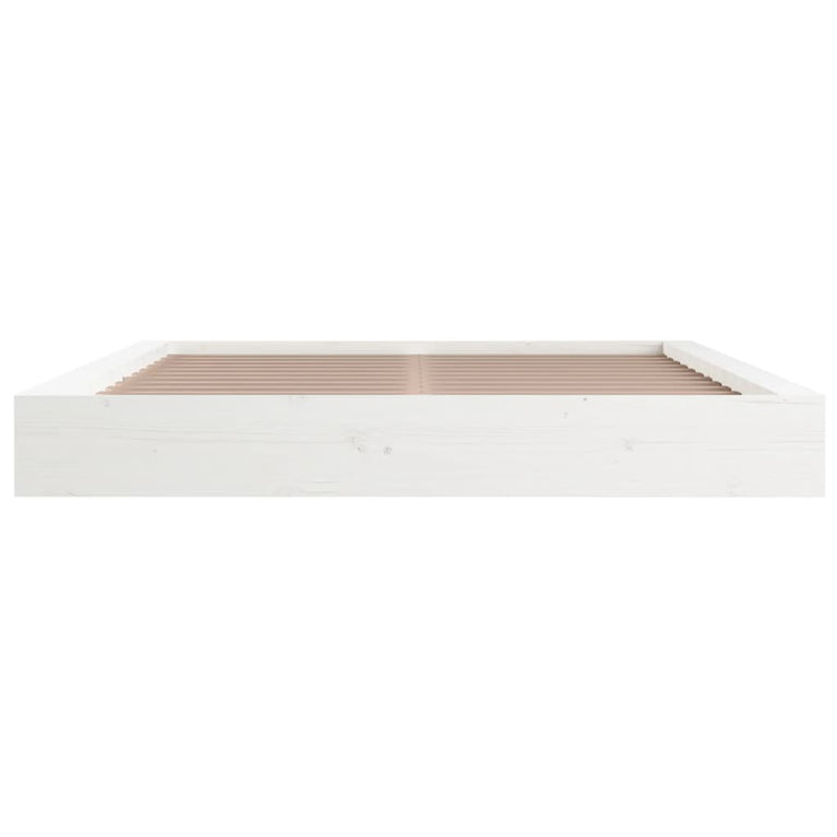 Bedframe massief hout wit 140x200 cm