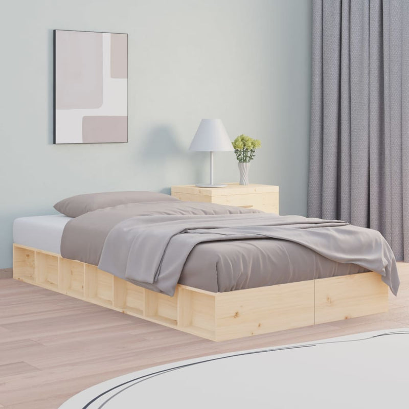 Bedframe massief hout 100x200 cm