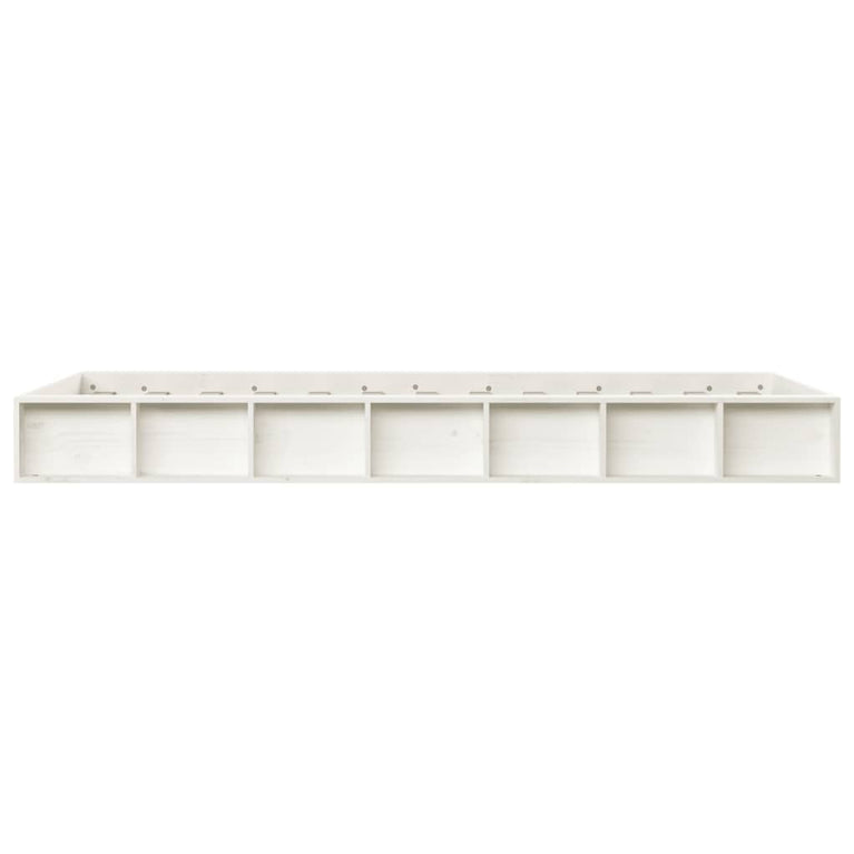 Bedframe massief hout wit 100x200 cm