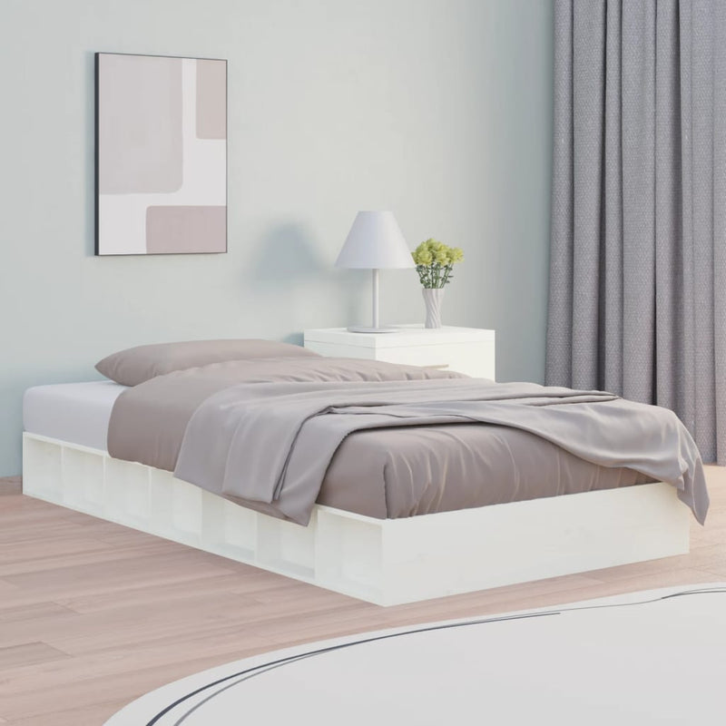 Bedframe massief hout wit 120x190 cm 4FT Small Double