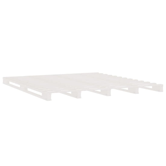 Palletbed massief grenenhout wit 140x200 cm MeubelReus