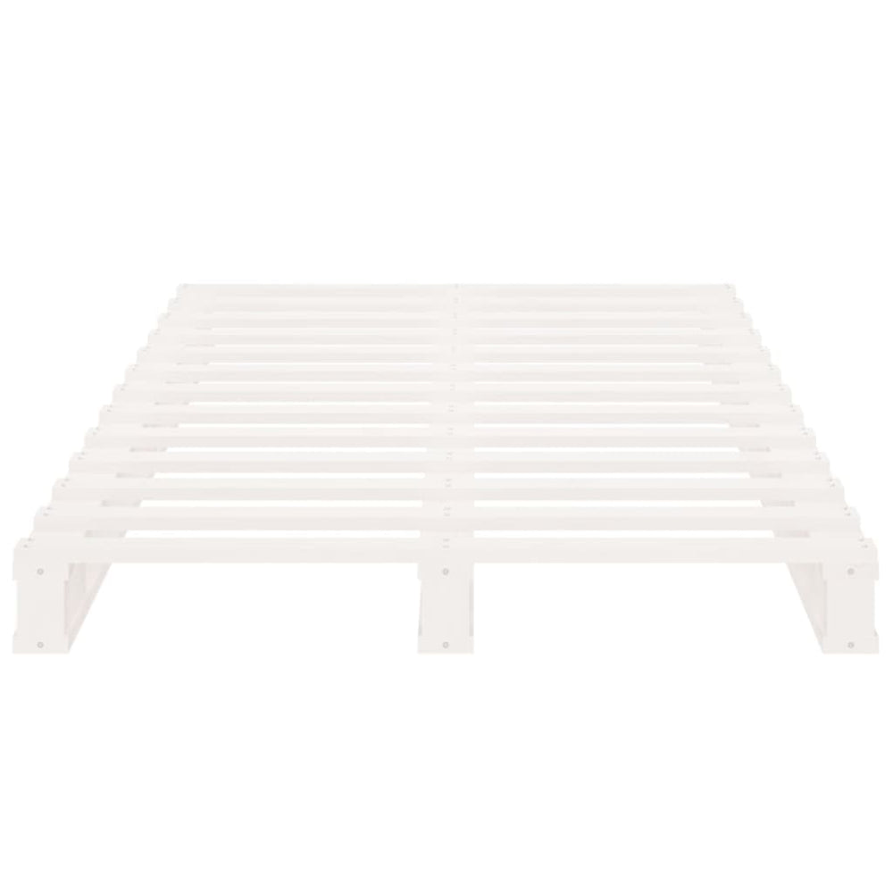 Palletbed massief grenenhout wit 90x190 cm 3FT Single MeubelReus