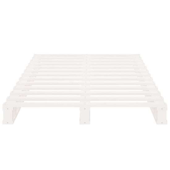 Palletbed massief grenenhout wit 90x190 cm 3FT Single MeubelReus