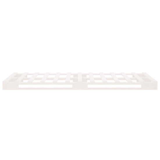 Palletbed massief grenenhout wit 90x190 cm 3FT Single MeubelReus