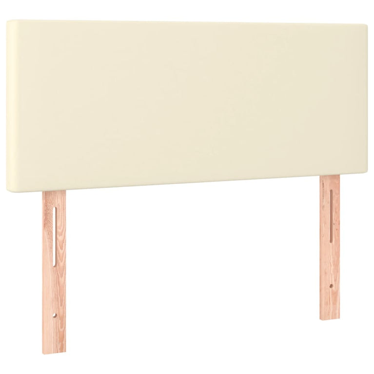 Hoofdbord 90x5x78/88 cm kunstleer crèmekleurig