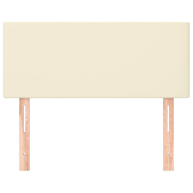 Hoofdbord 90x5x78/88 cm kunstleer crèmekleurig