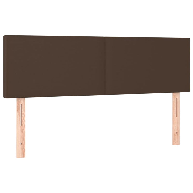 Hoofdborden 2 st 72x5x78/88 cm kunstleer bruin